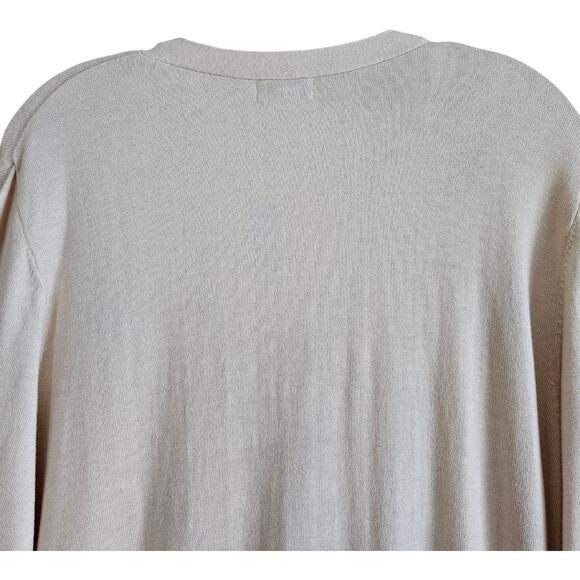 OLD NAVY Women XXL Cardigan Sweater Cream Black Sequin Dots Cotton Blend 48" NEW - Picture 7 of 9